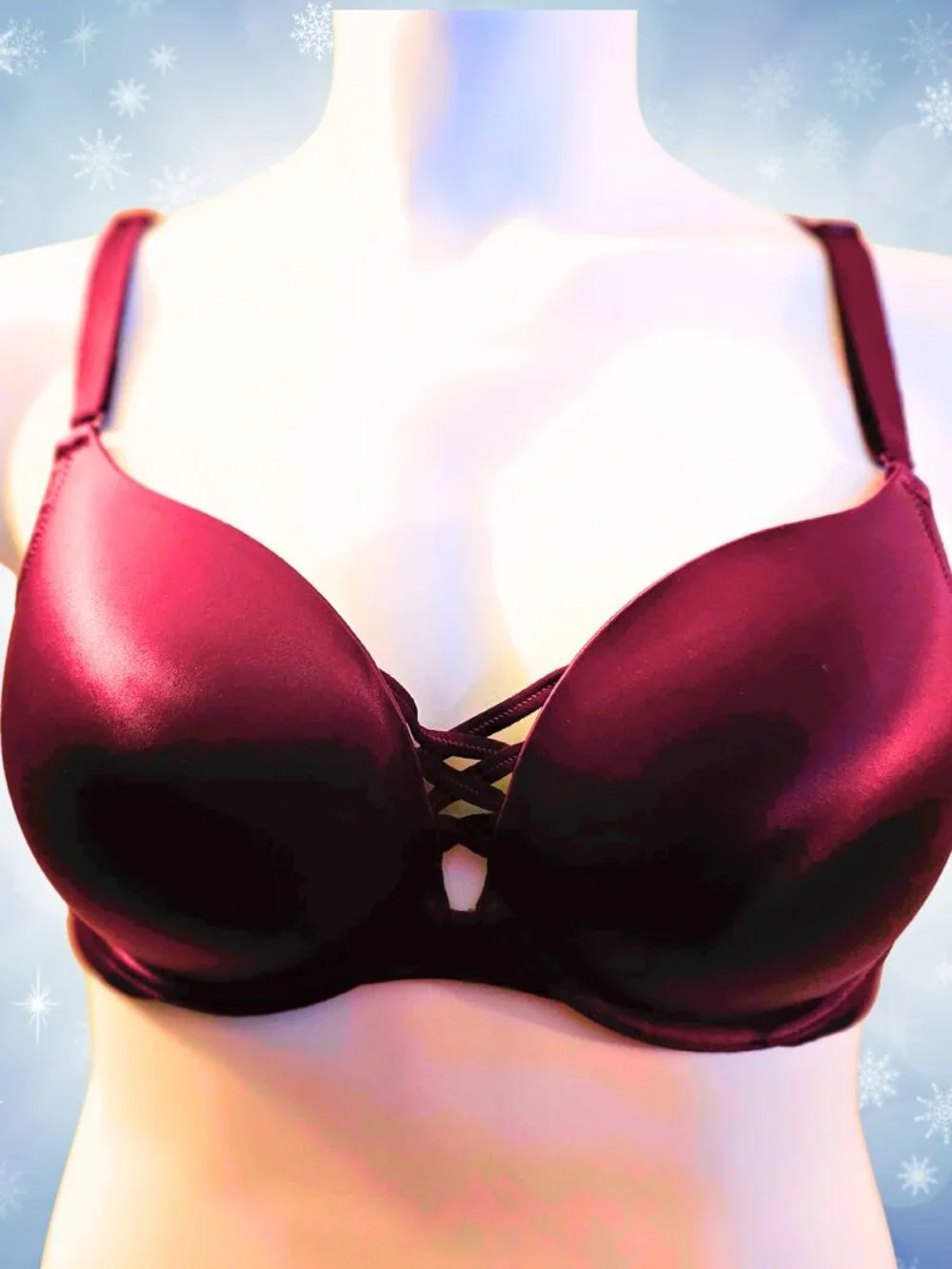 Torrid Curve 40C Wine 360 Back Smoothing Push Up Plunge Bra